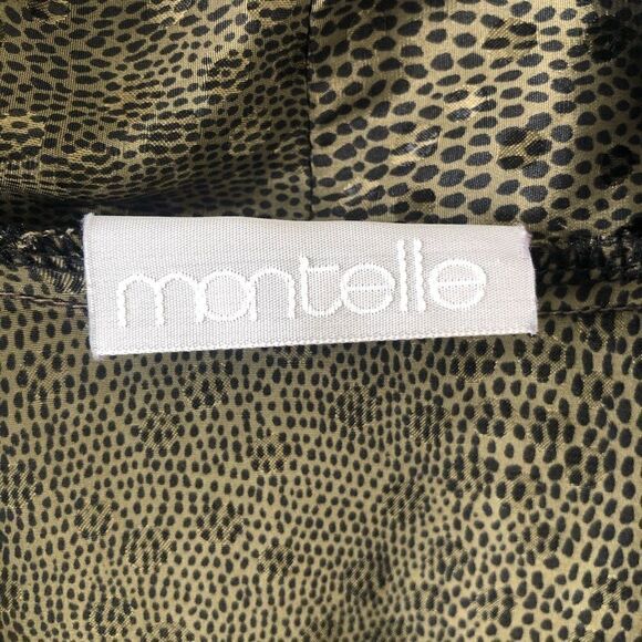 VINTAGE “Montelle” Green Snake Print Kimono - Picture 3 of 4